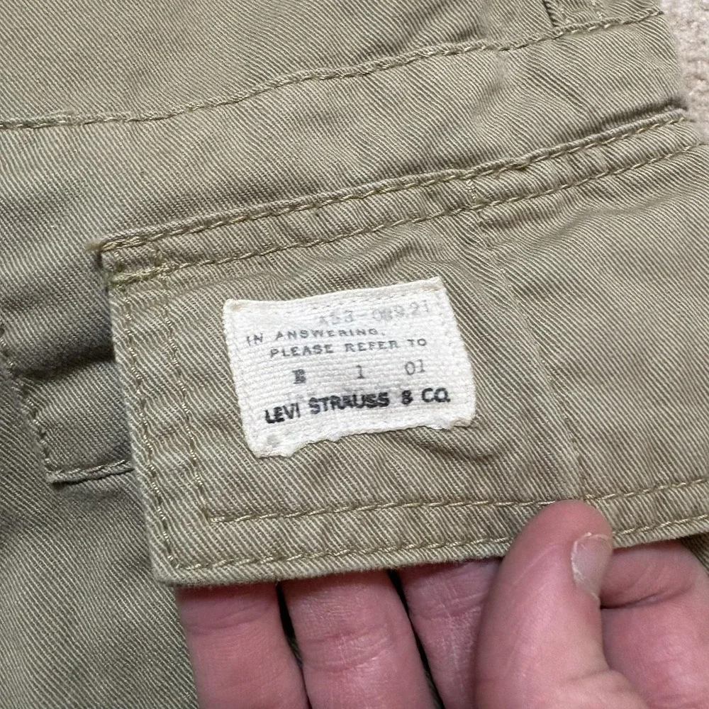 Levis Cargo Shorts Mens 30‎ Green Cotton Utility Pockets Casual Baggy Y2K Skater